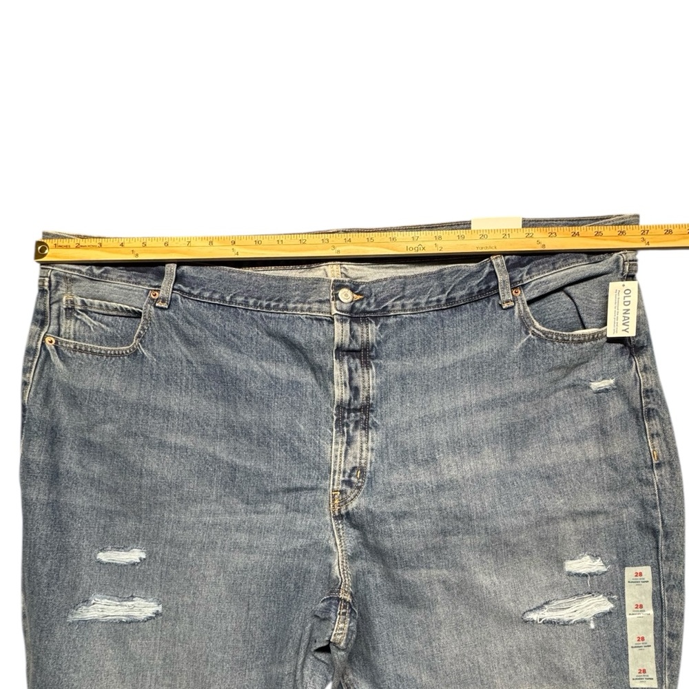 Old Navy High Rise Slouchy Tapered Ankle Jeans Womens Plus Size 28 NWT Blue - Picture 6 of 12